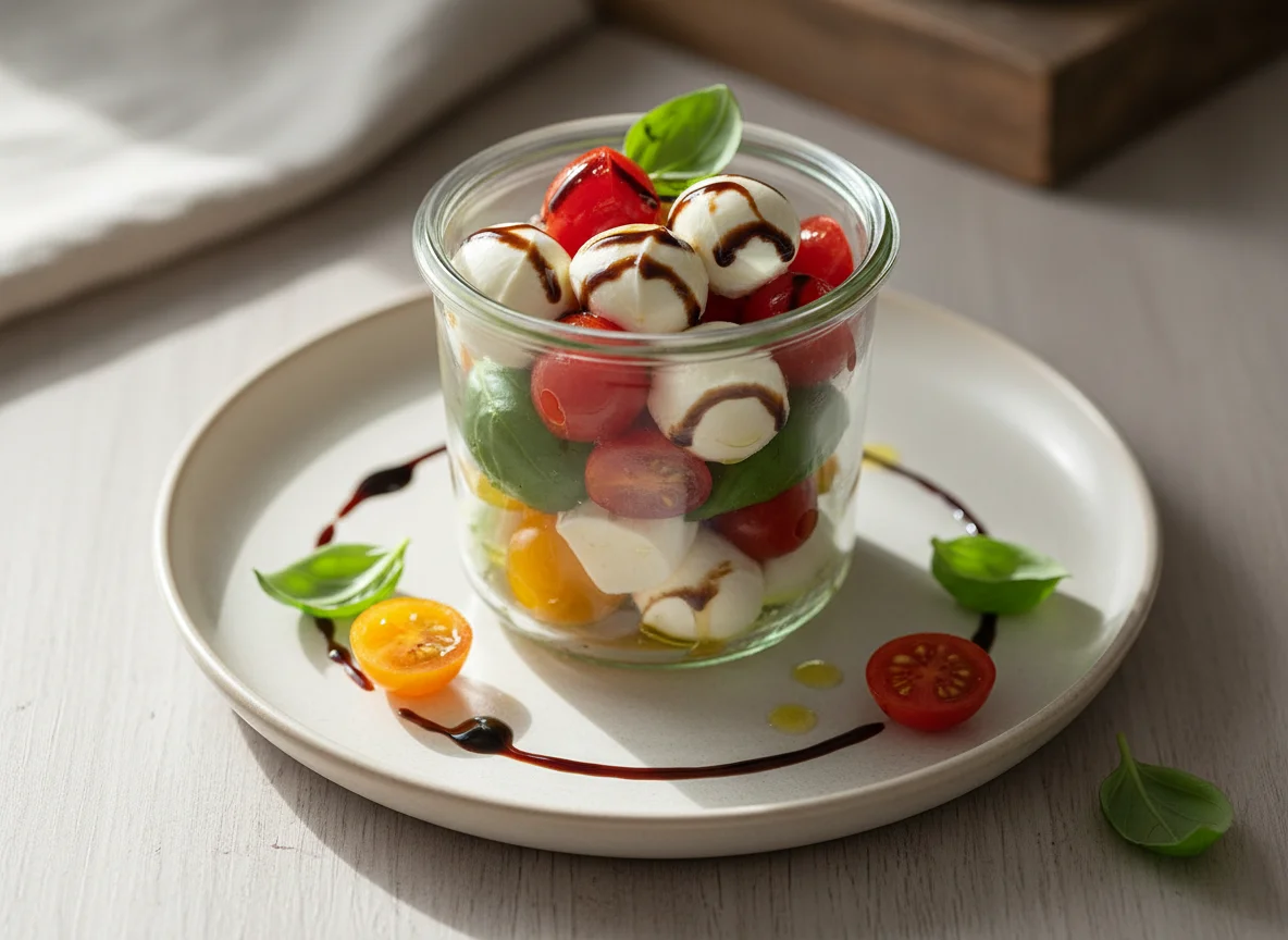 Caprese im Glas photo