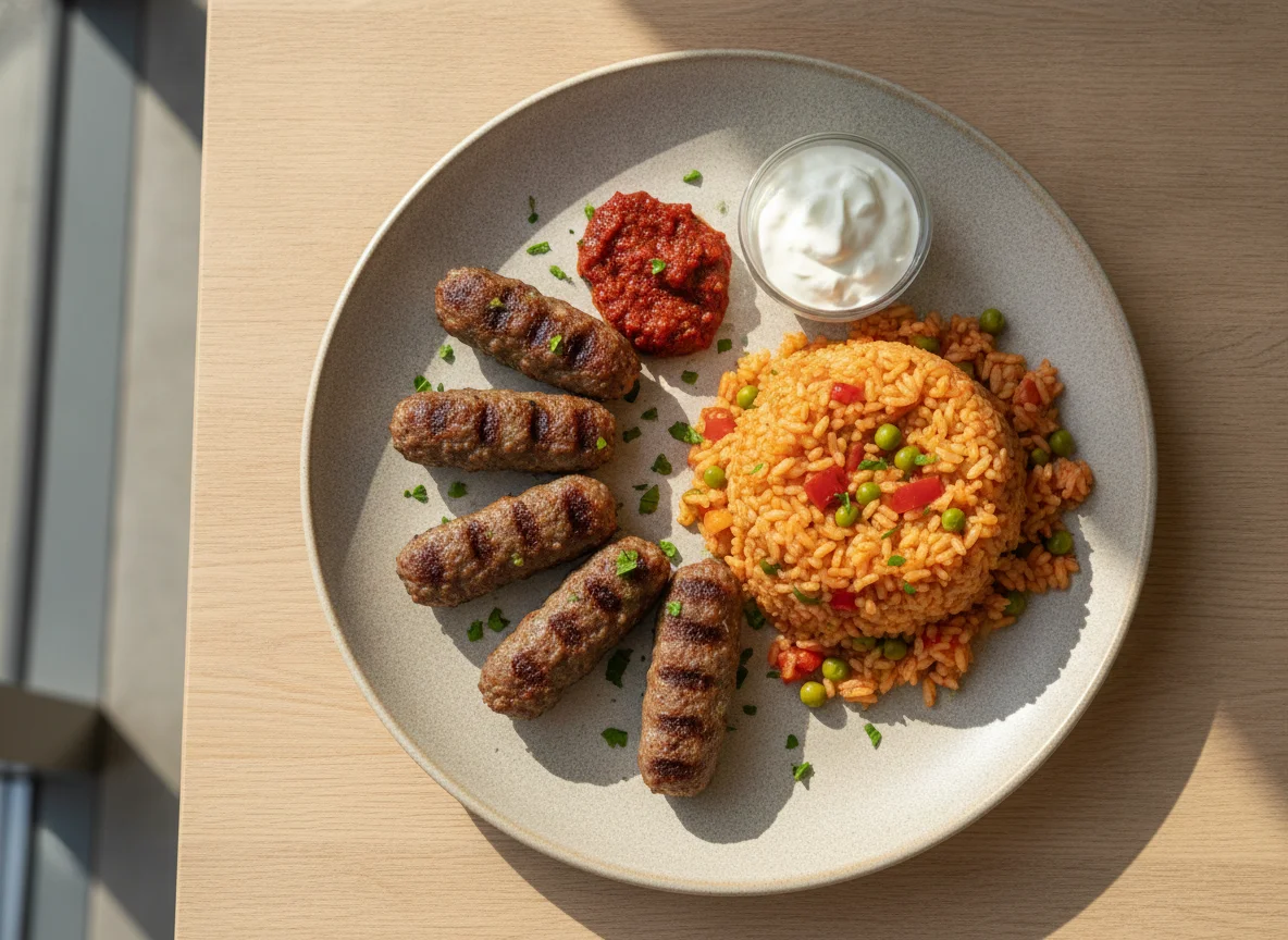 Cevapcici mit Djuvec-Reis photo