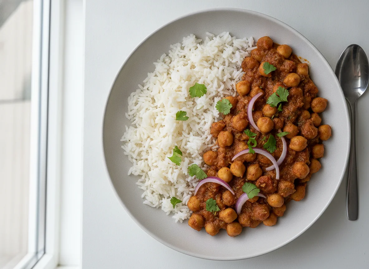 Chana Masala mit Basmatireis photo