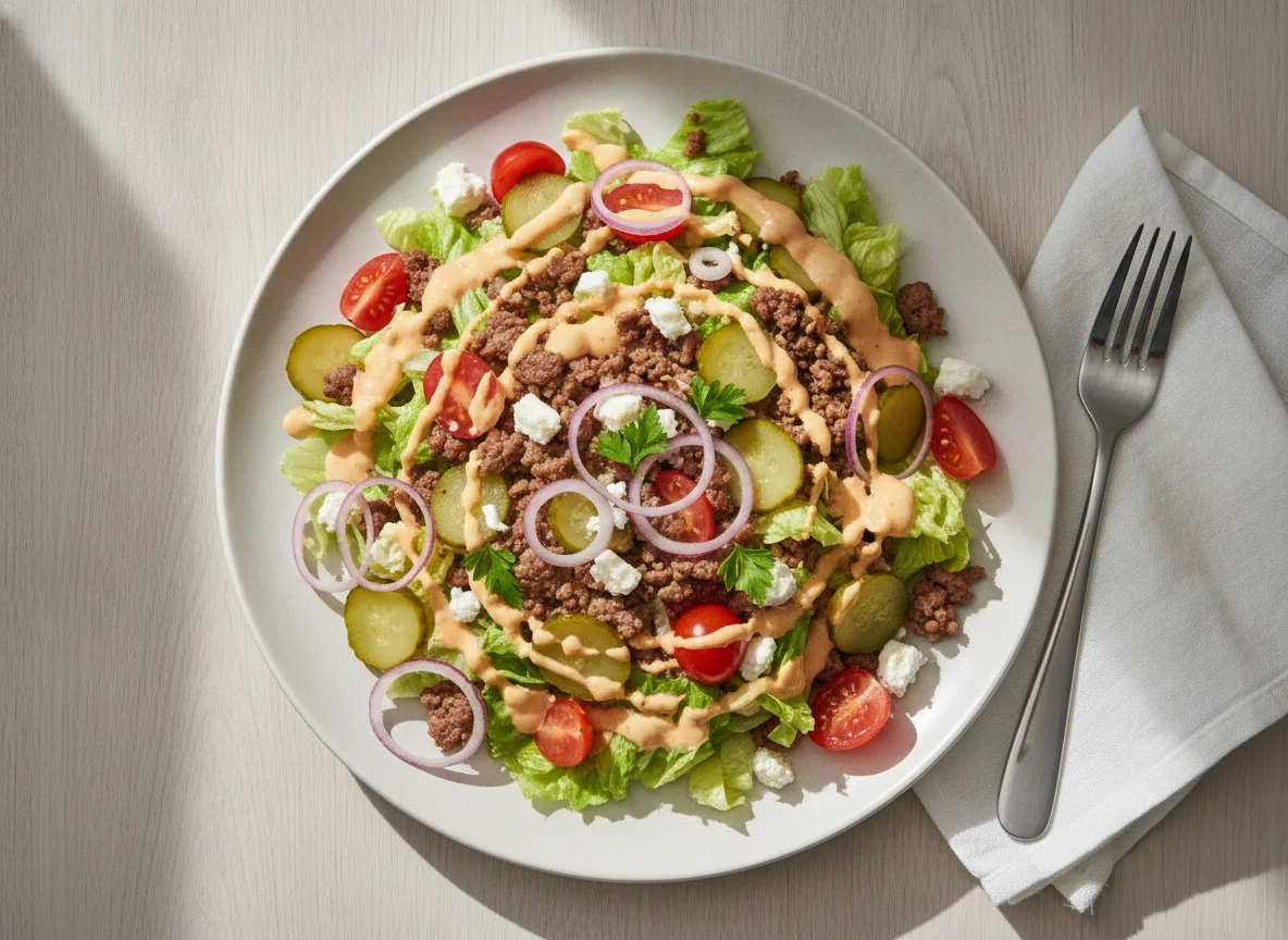 Cheeseburger-Salat photo