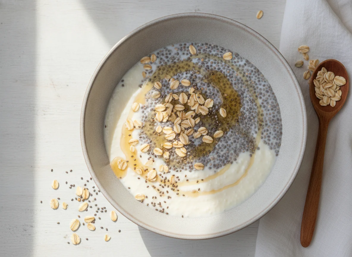 Chia-Pudding mit Hafermilch photo