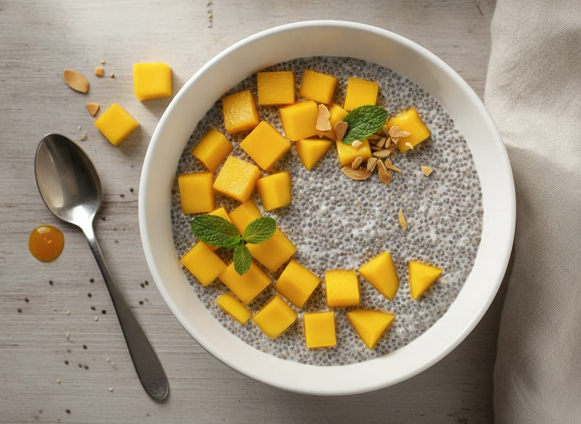 Chia-Pudding mit Mango photo