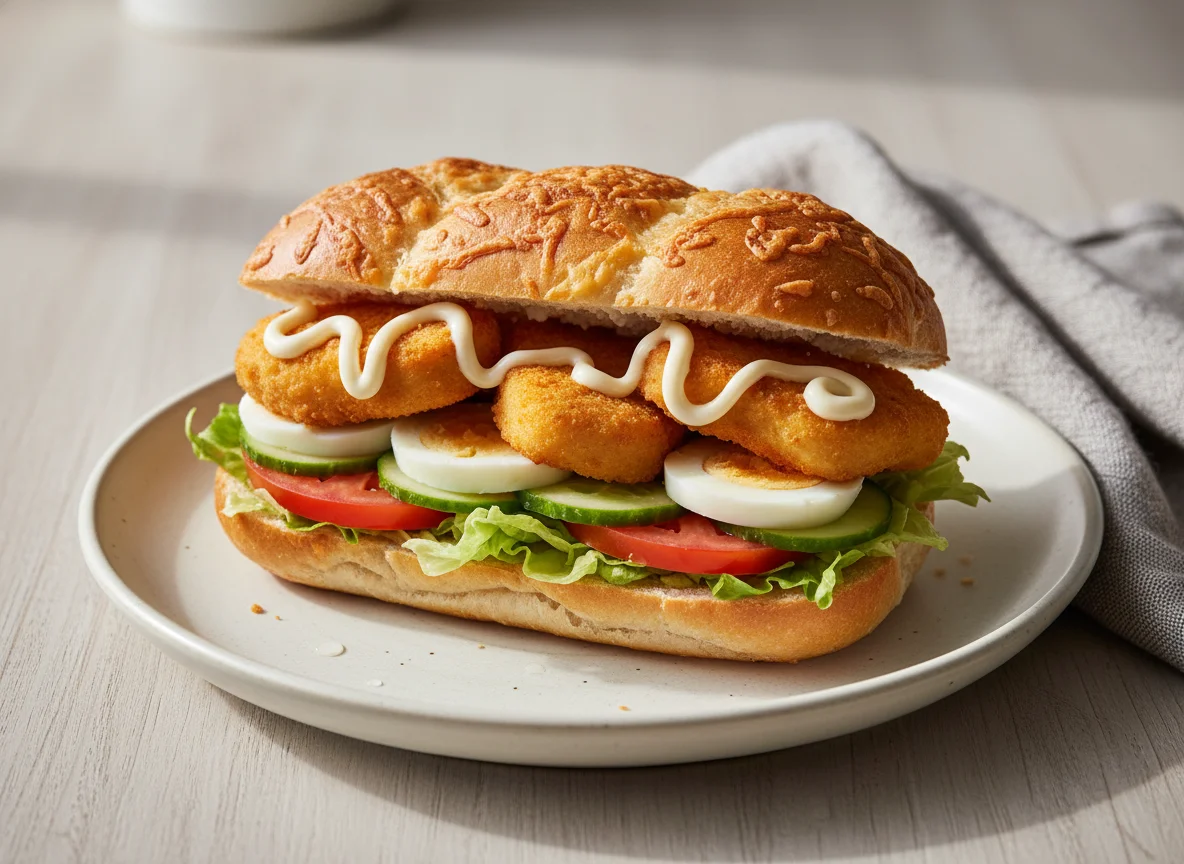 Chicken Nugget Brötchen photo