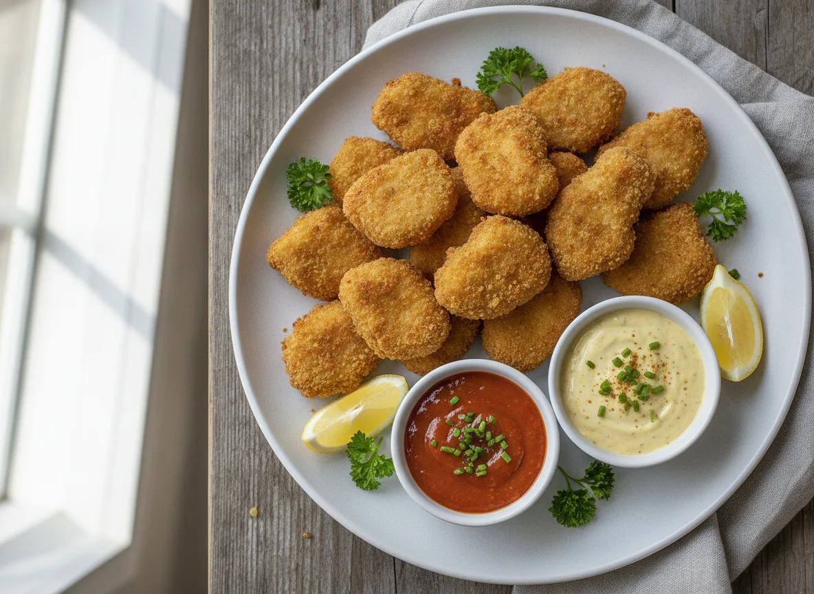 Chicken Nuggets mit Dips photo