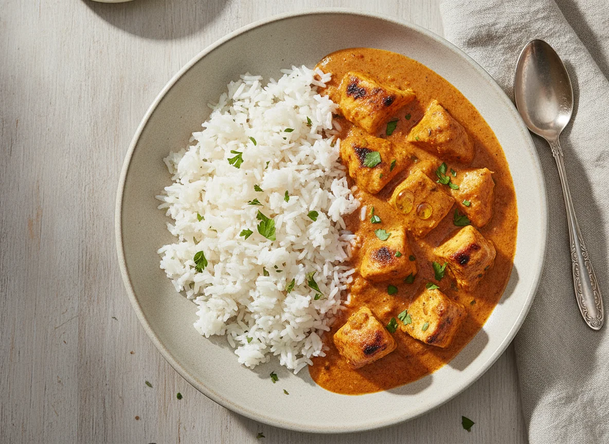 Chicken Tikka Masala mit Basmati Reis photo