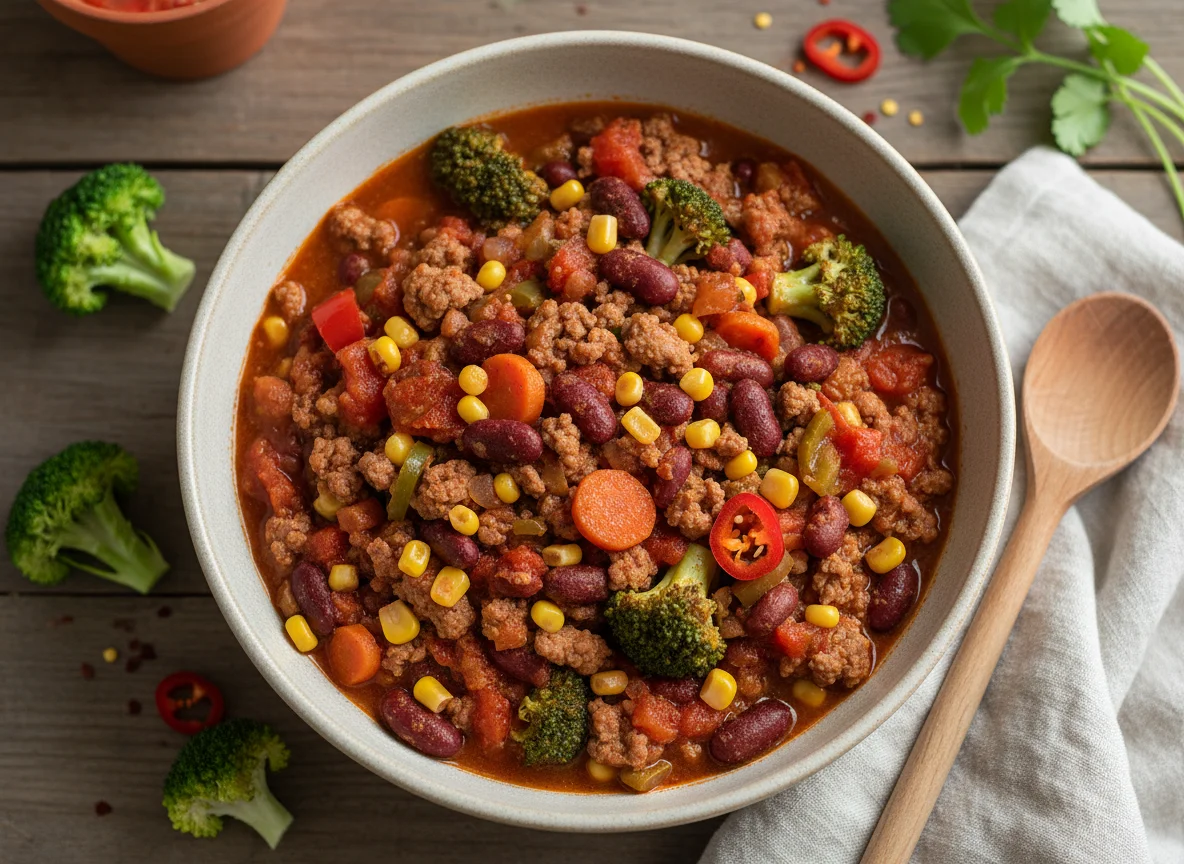 Chili con Carne mit Brokkoli photo