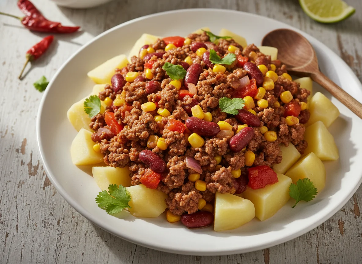 Chili con Carne mit Kartoffeln photo