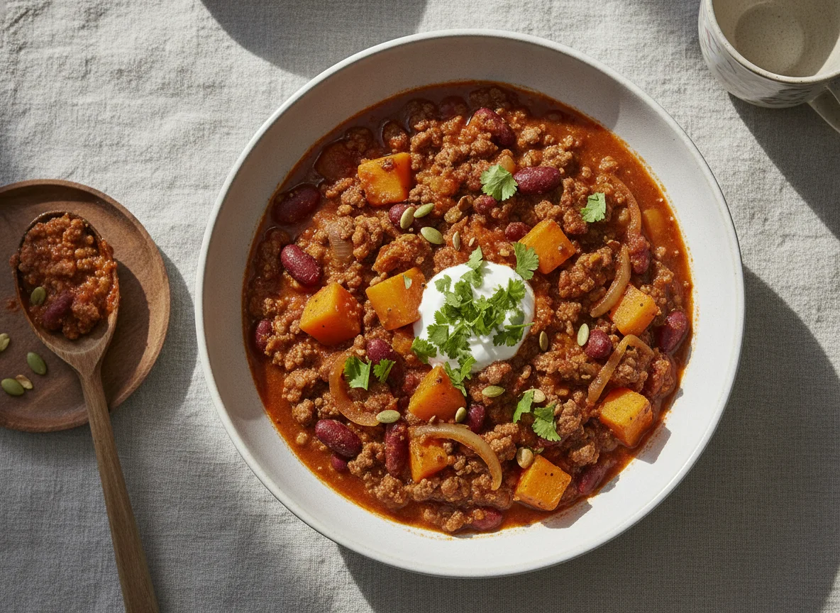 Chili con Carne mit Kürbis photo