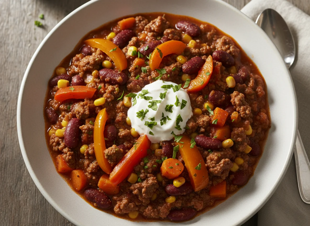 Chili con Carne mit Paprika photo