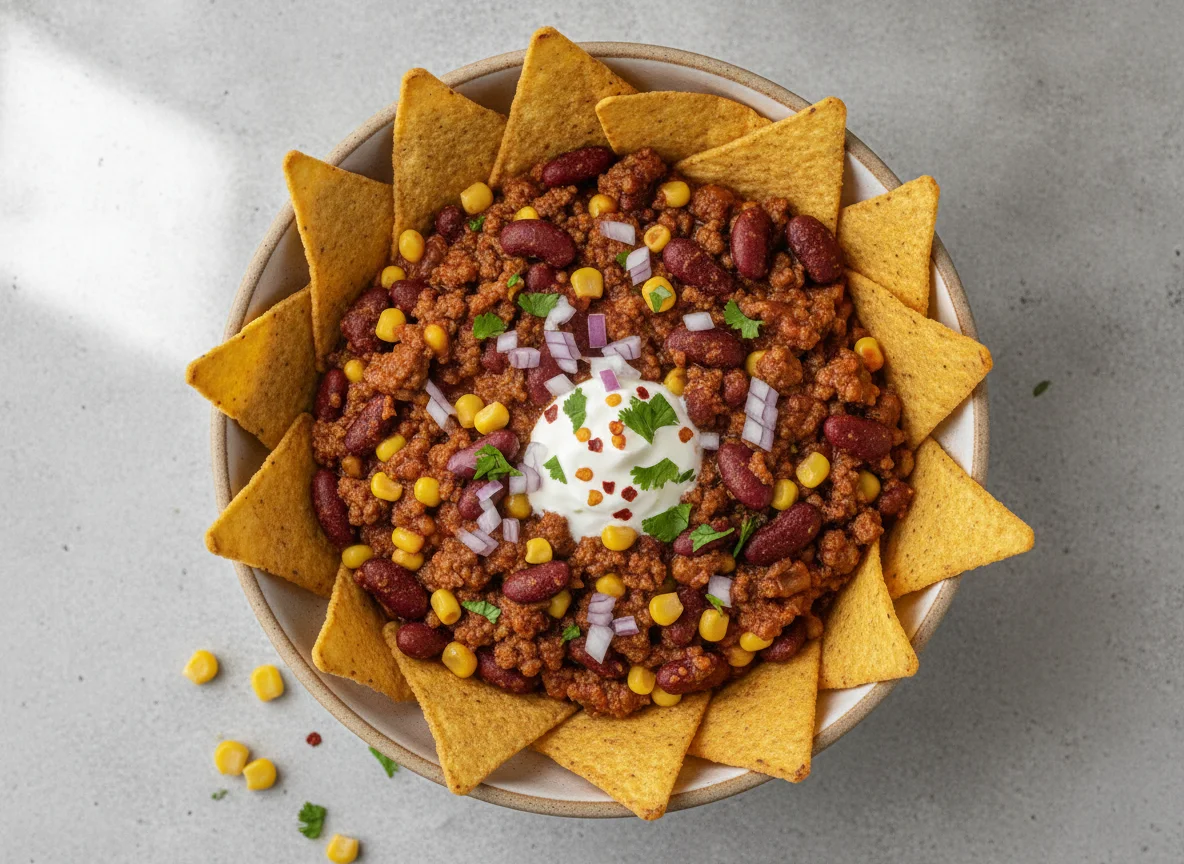 Chili con Carne mit Tortilla-Chips photo