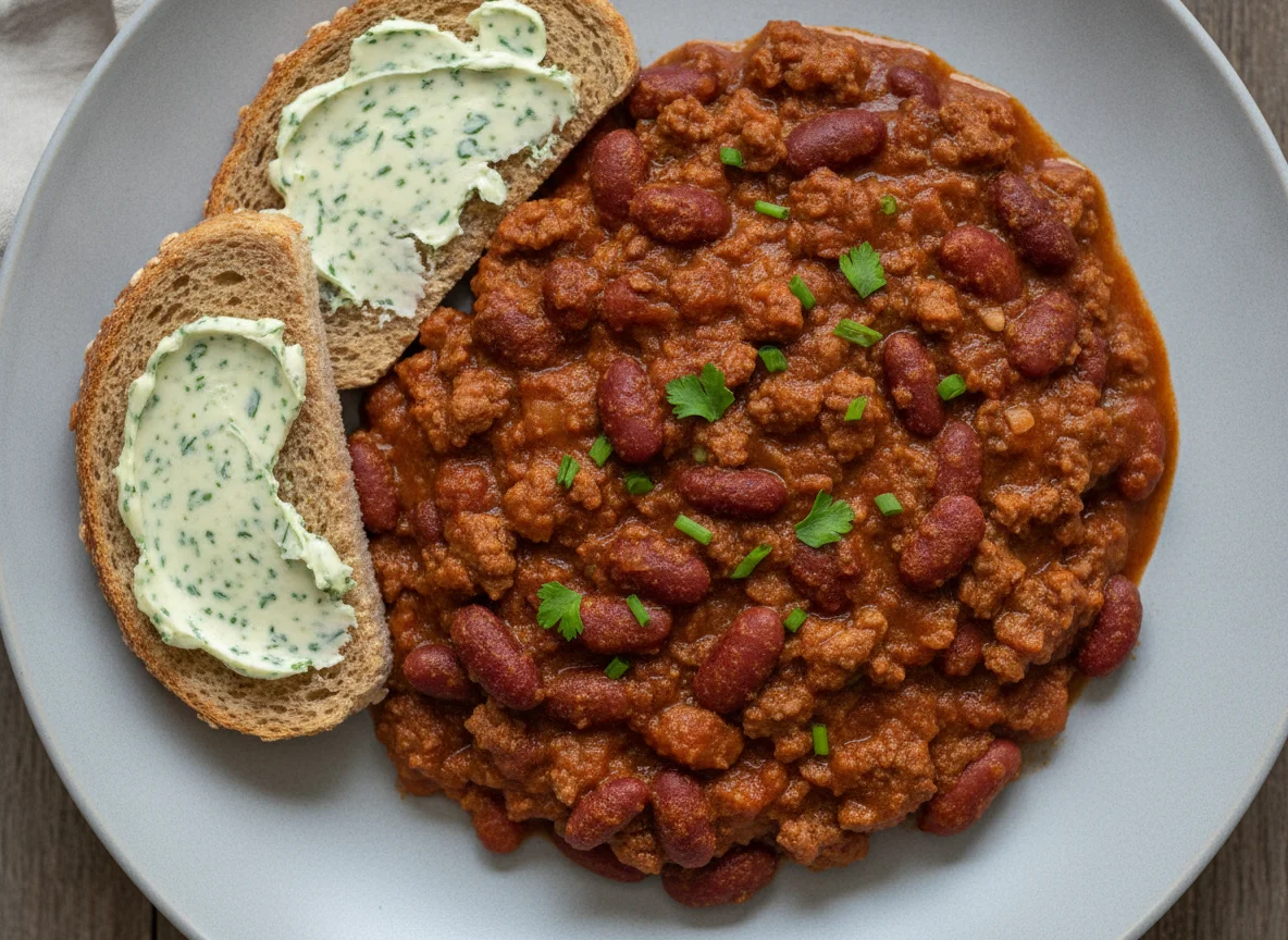 Chili con Carne mit Vollkorntoast photo