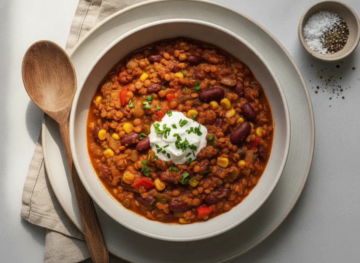 Chili sin Carne mit Linsen photo