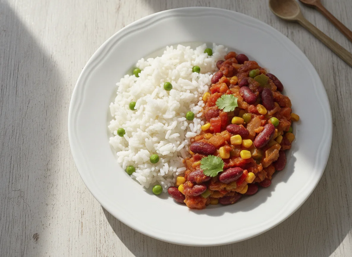 Chili sin Carne mit Reis photo