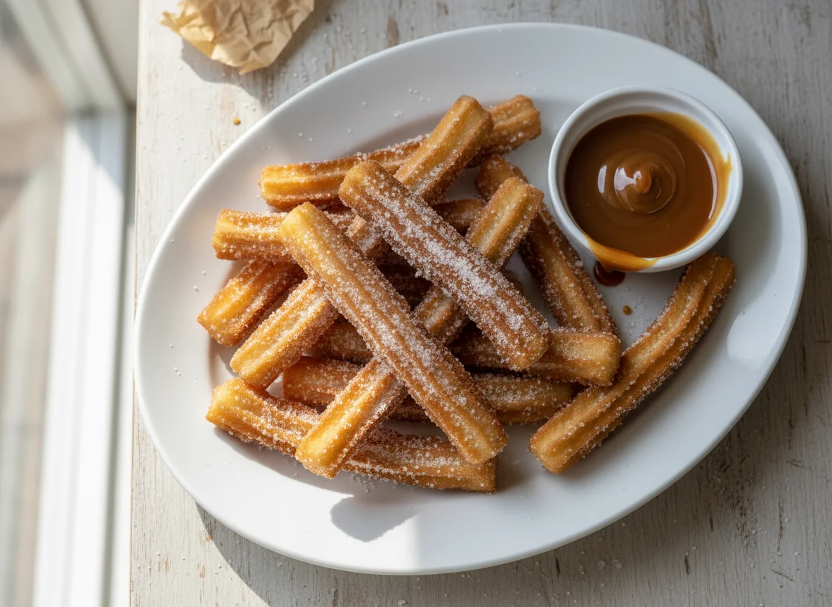 Churros mit Karamellsauce photo