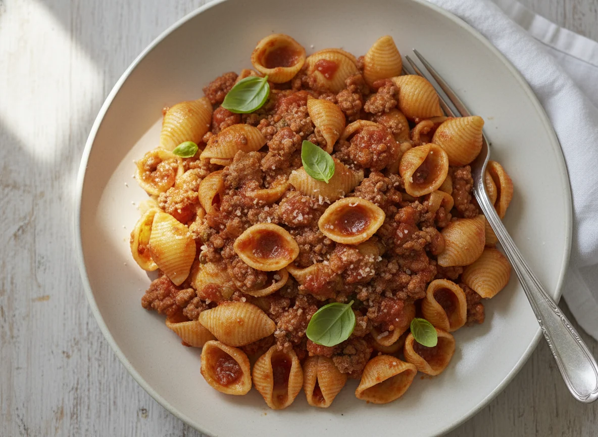 Conchiglie mit Tomatensauce photo
