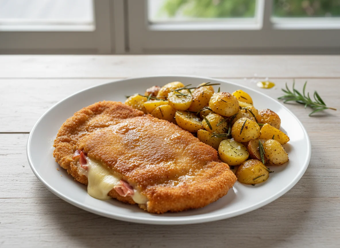 Cordon Bleu mit Rosmarinkartoffeln photo
