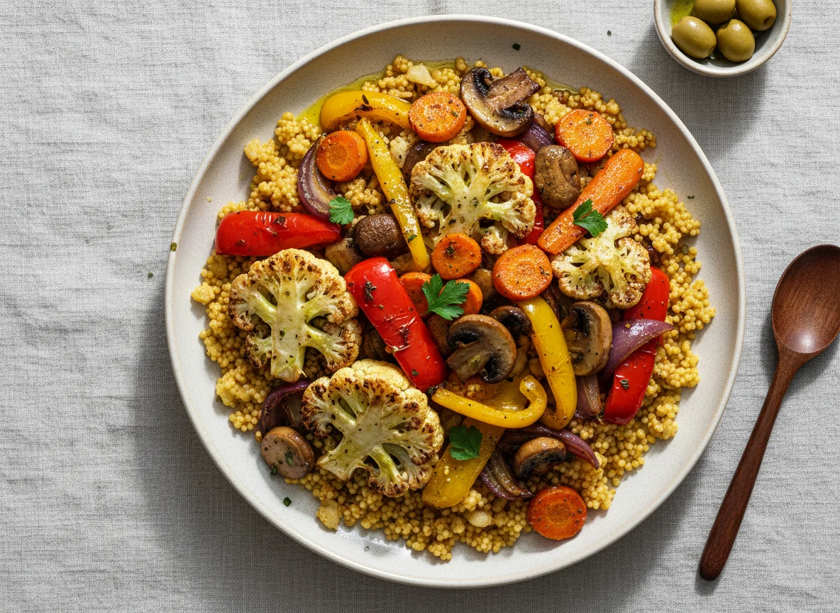 Couscous mit geröstetem Gemüse photo