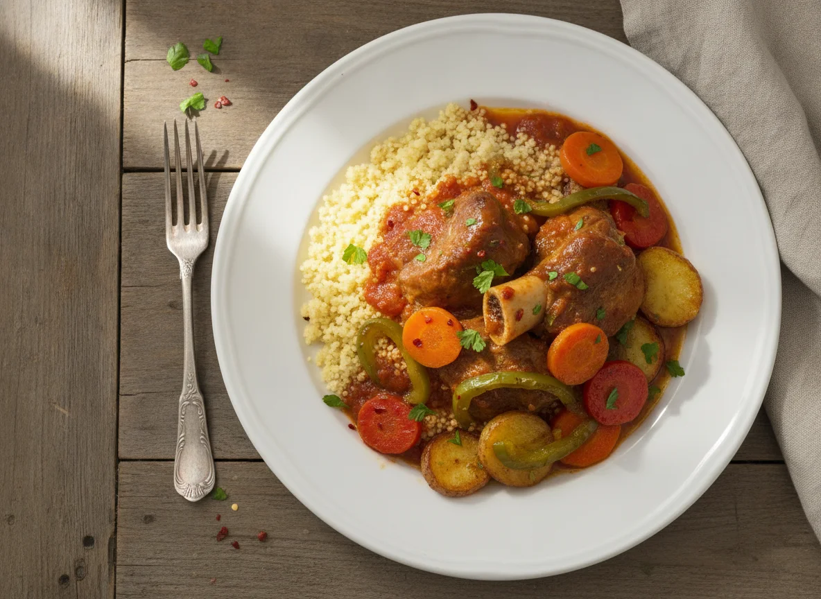 Couscous mit Lamm und Gemüse photo