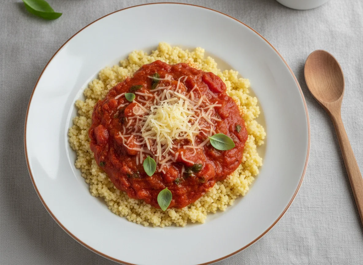 Couscous mit Tomatensauce photo