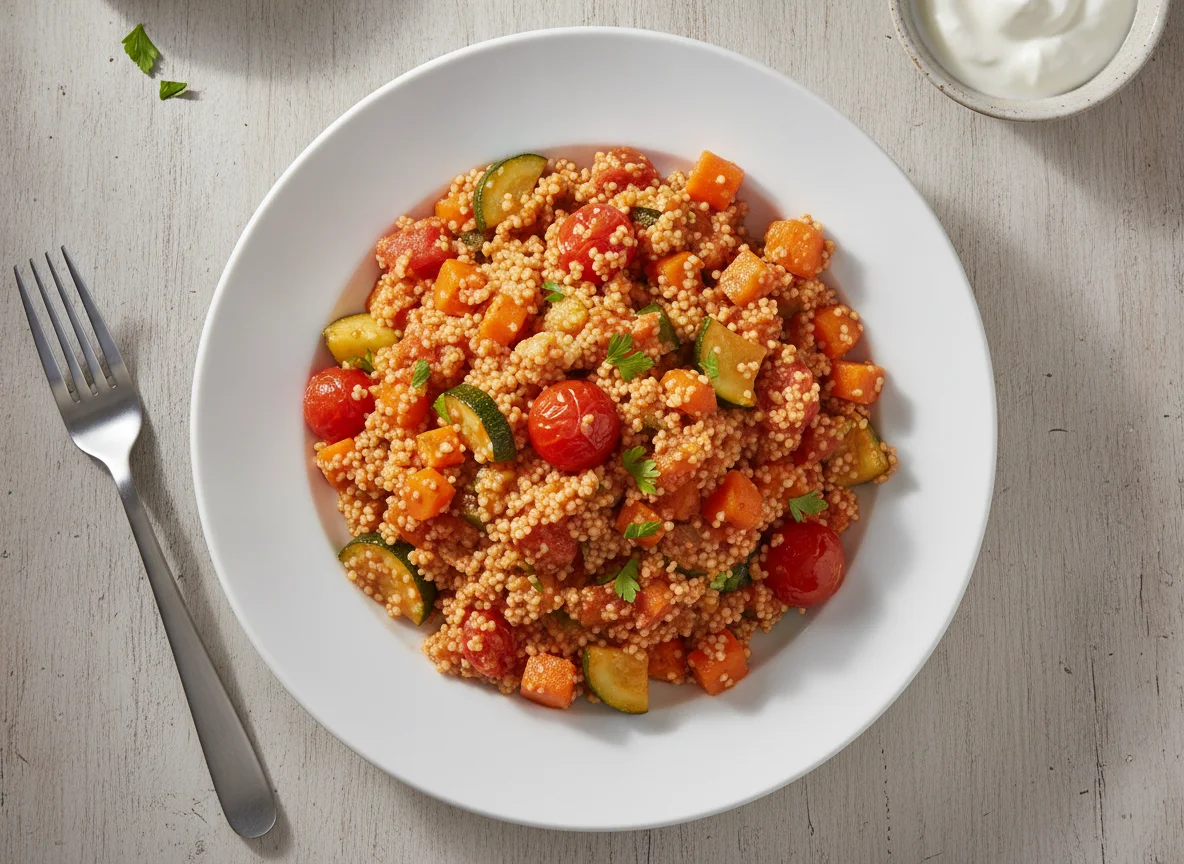 Couscous-Pfanne mit Gemüse photo
