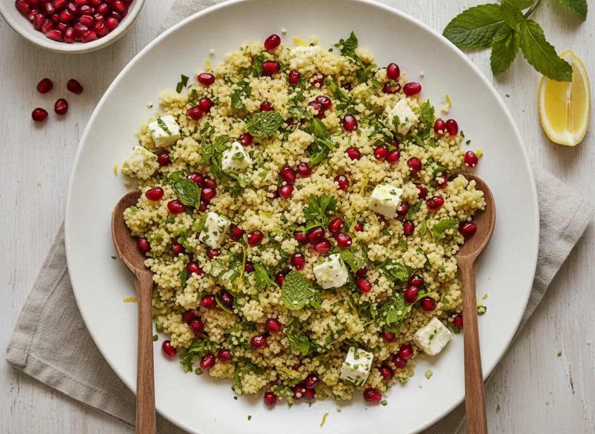 Couscous-Salat mit Granatapfel photo