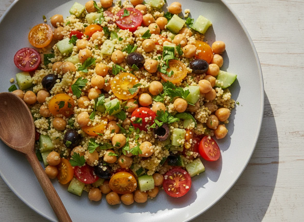 Couscous-Salat mit Kichererbsen photo