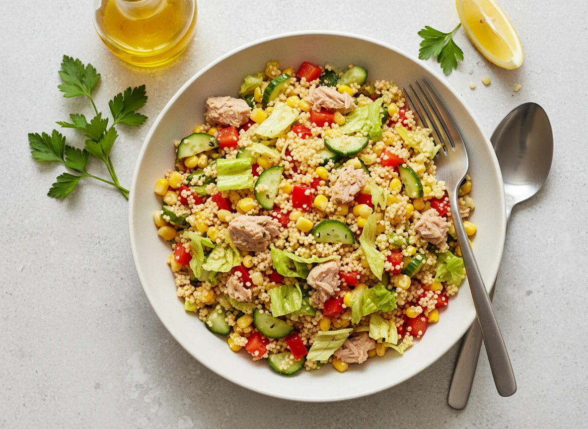 Couscous-Salat mit Thunfisch photo