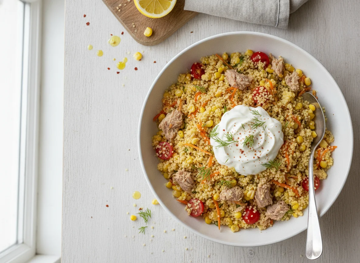 Couscous-Salat mit Thunfisch und Joghurt photo