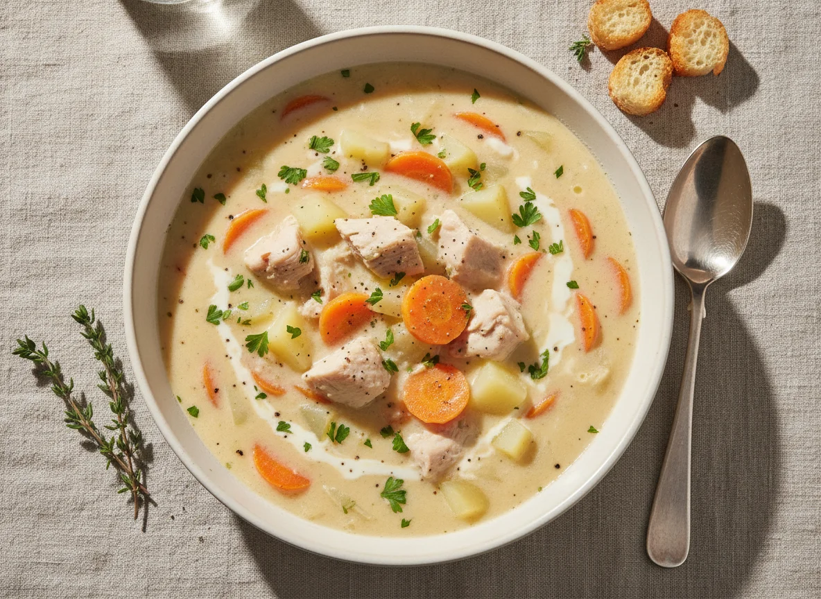 Cremige Hühnersuppe photo
