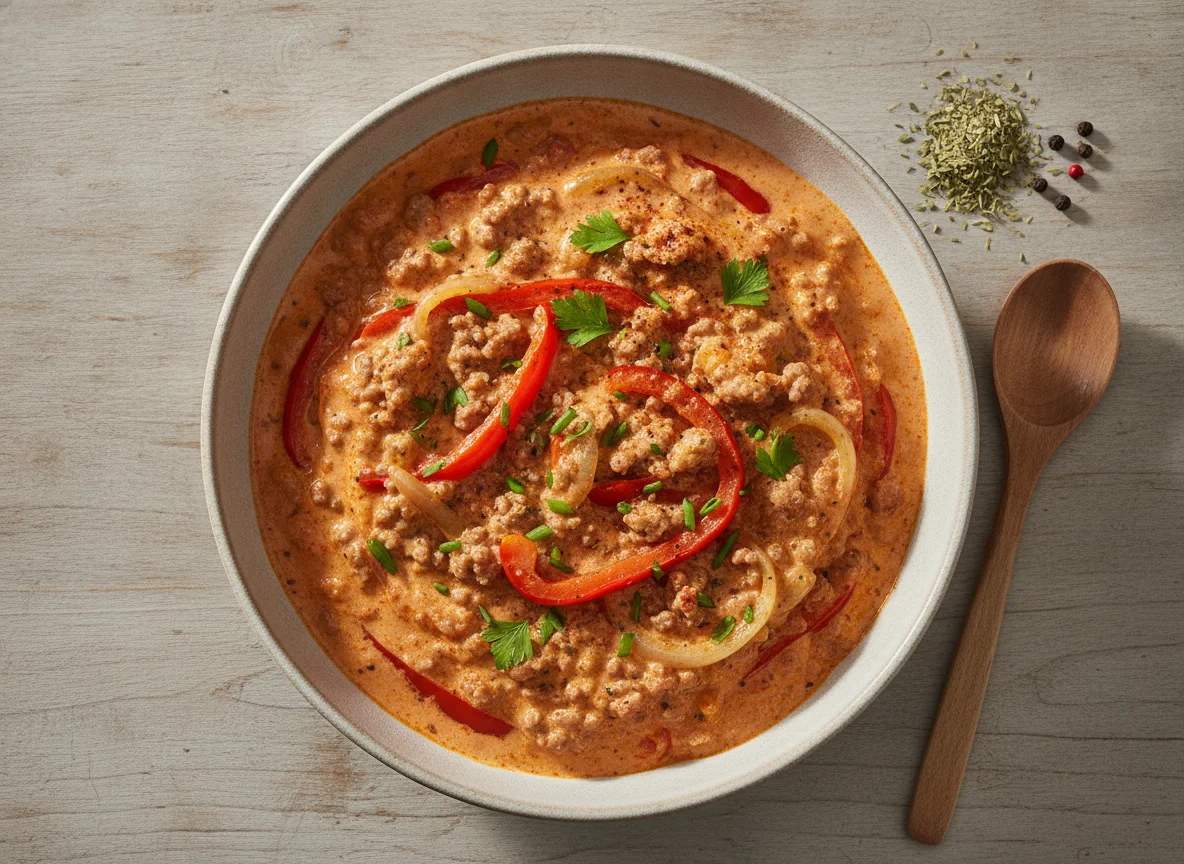 Cremige Tomaten-Paprika-Sauce photo