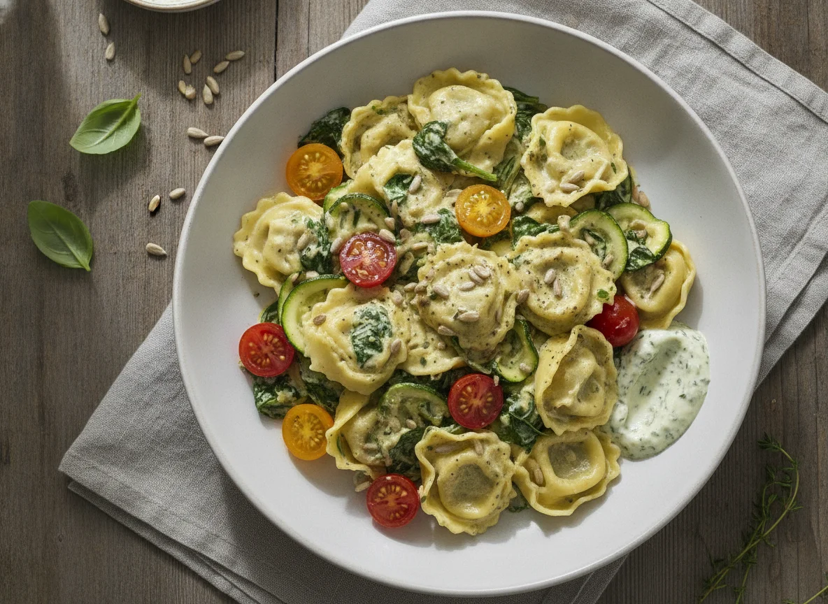 Cremige Tortellini mit Spinat-Ricotta-Füllung photo