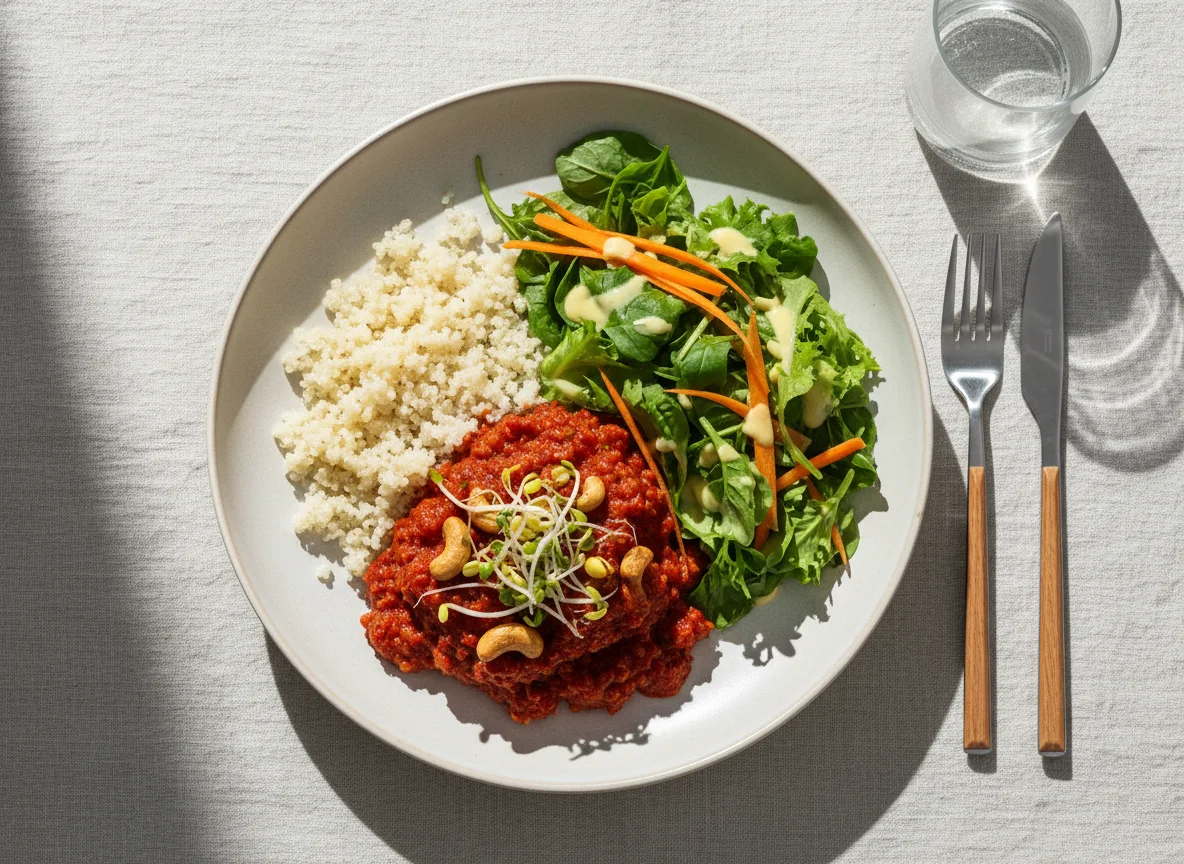 Curry mit Salat photo