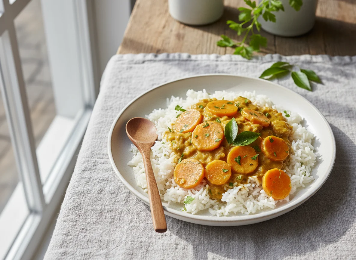 Curryreis mit Karotten photo