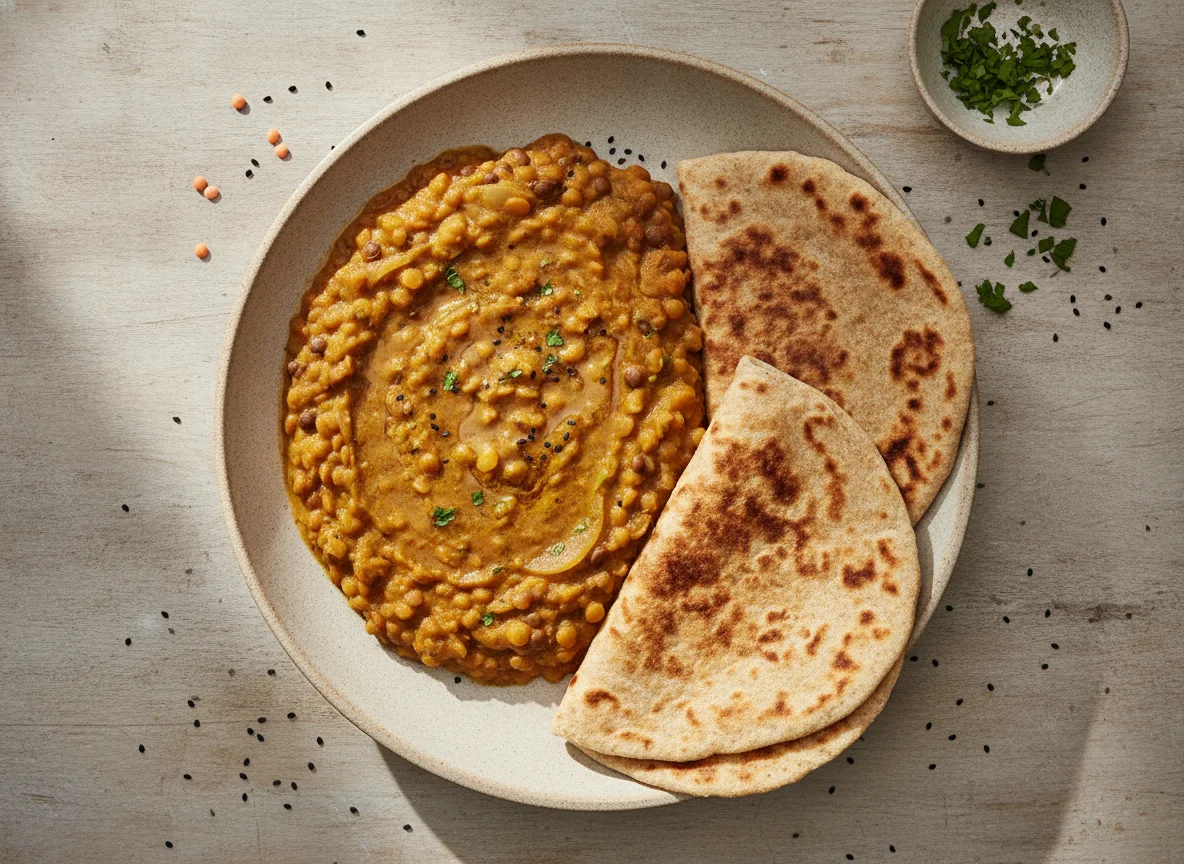 Dal mit Roti photo