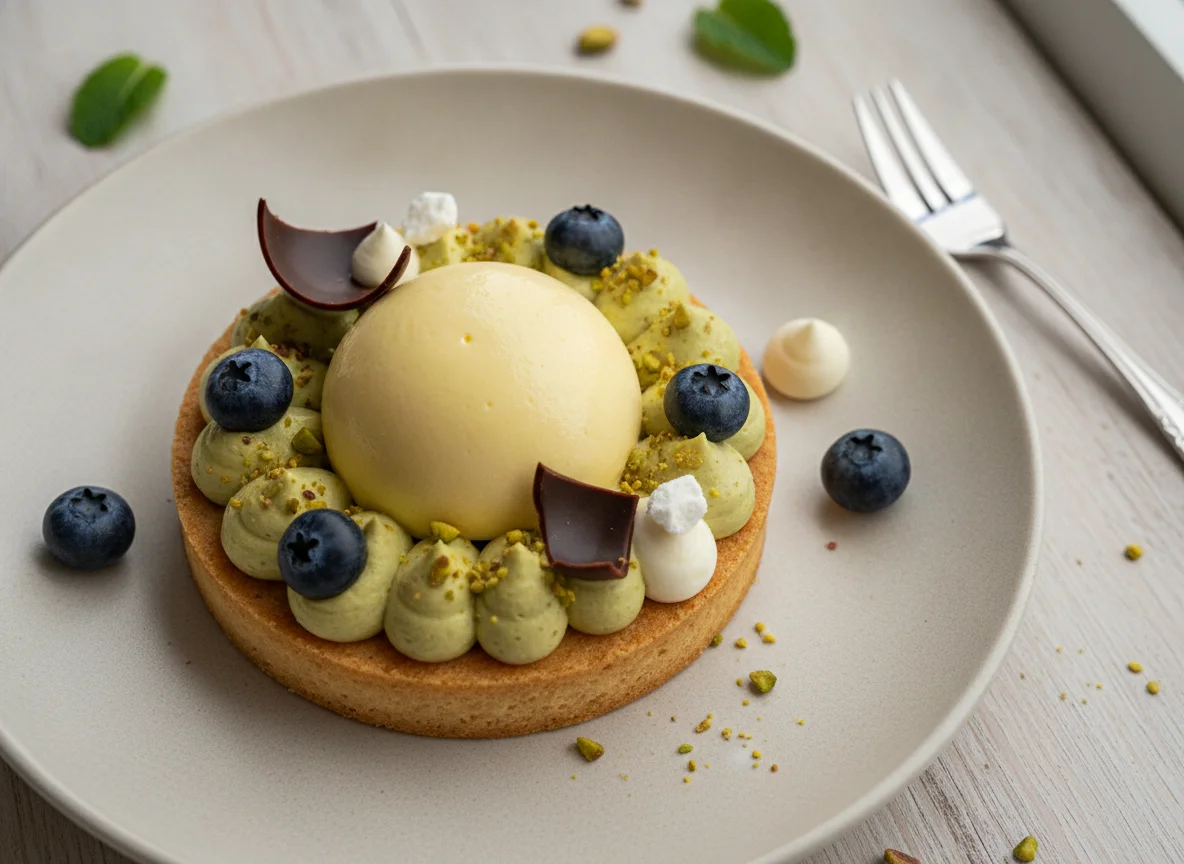 Dessert-Törtchen mit Frucht und Creme photo