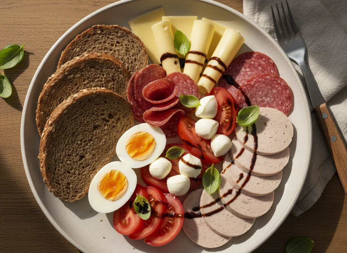 Deutsches Abendbrot mit Caprese photo