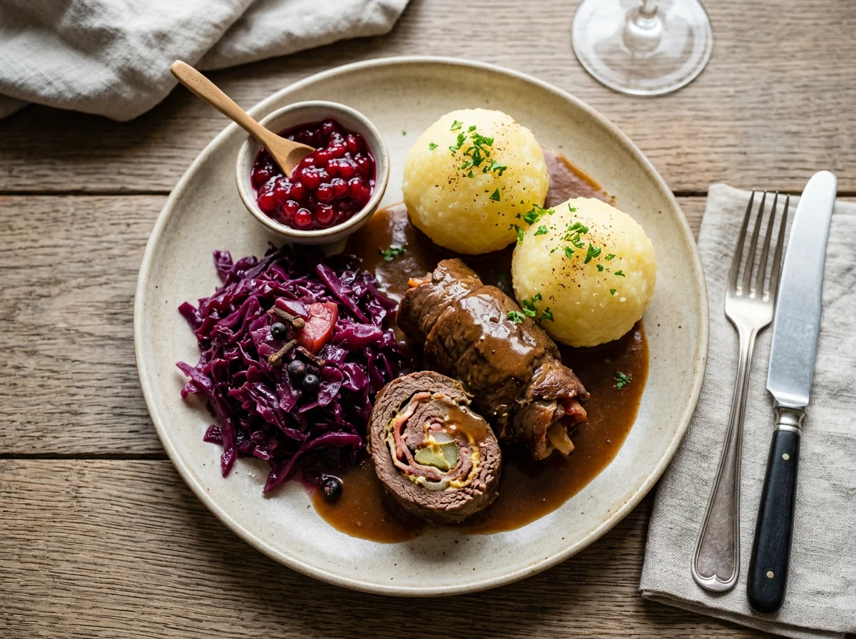 Deutsches Festessen mit Roulade photo