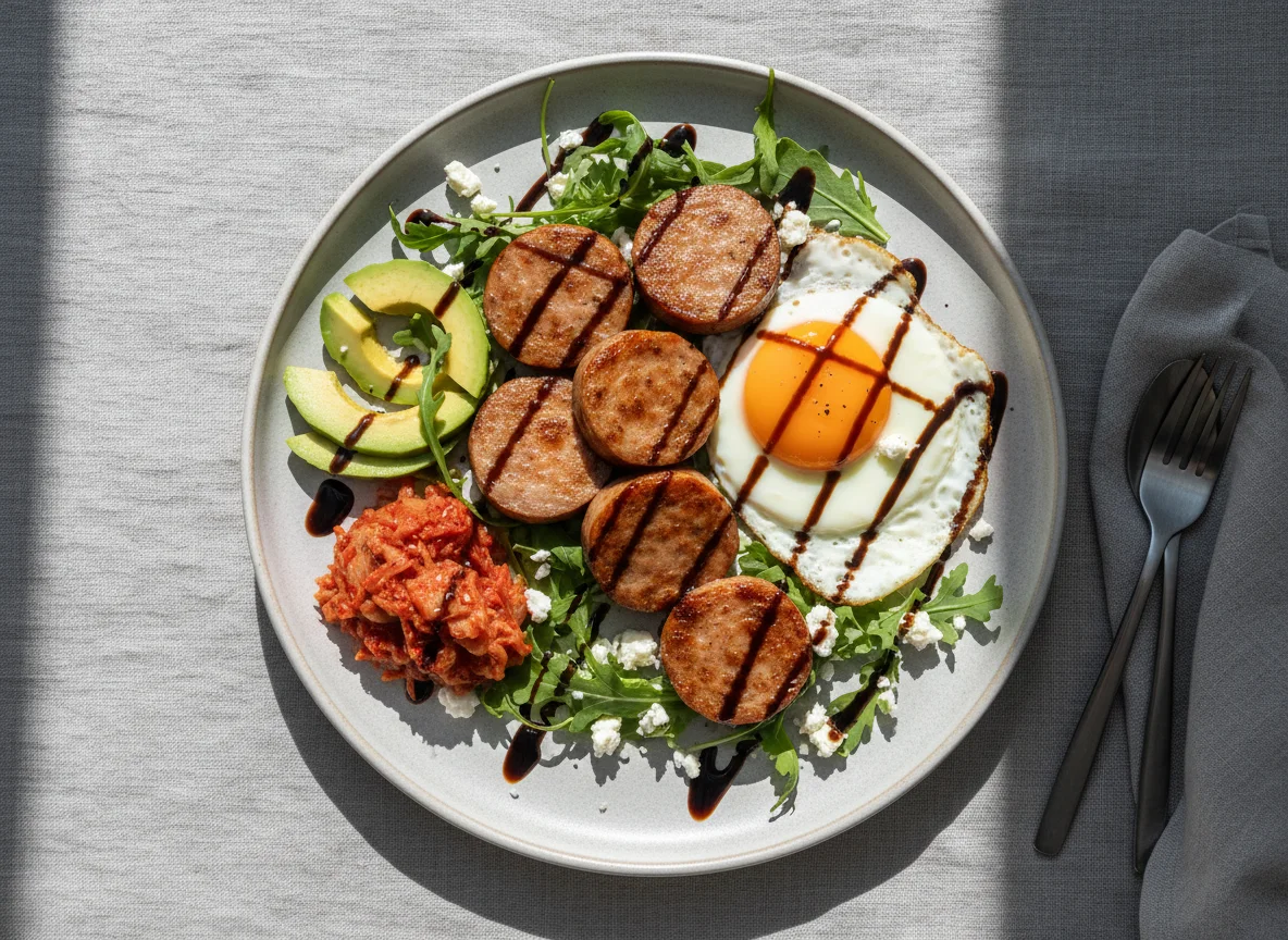 Deutsches Frühstück mit asiatischem Akzent photo