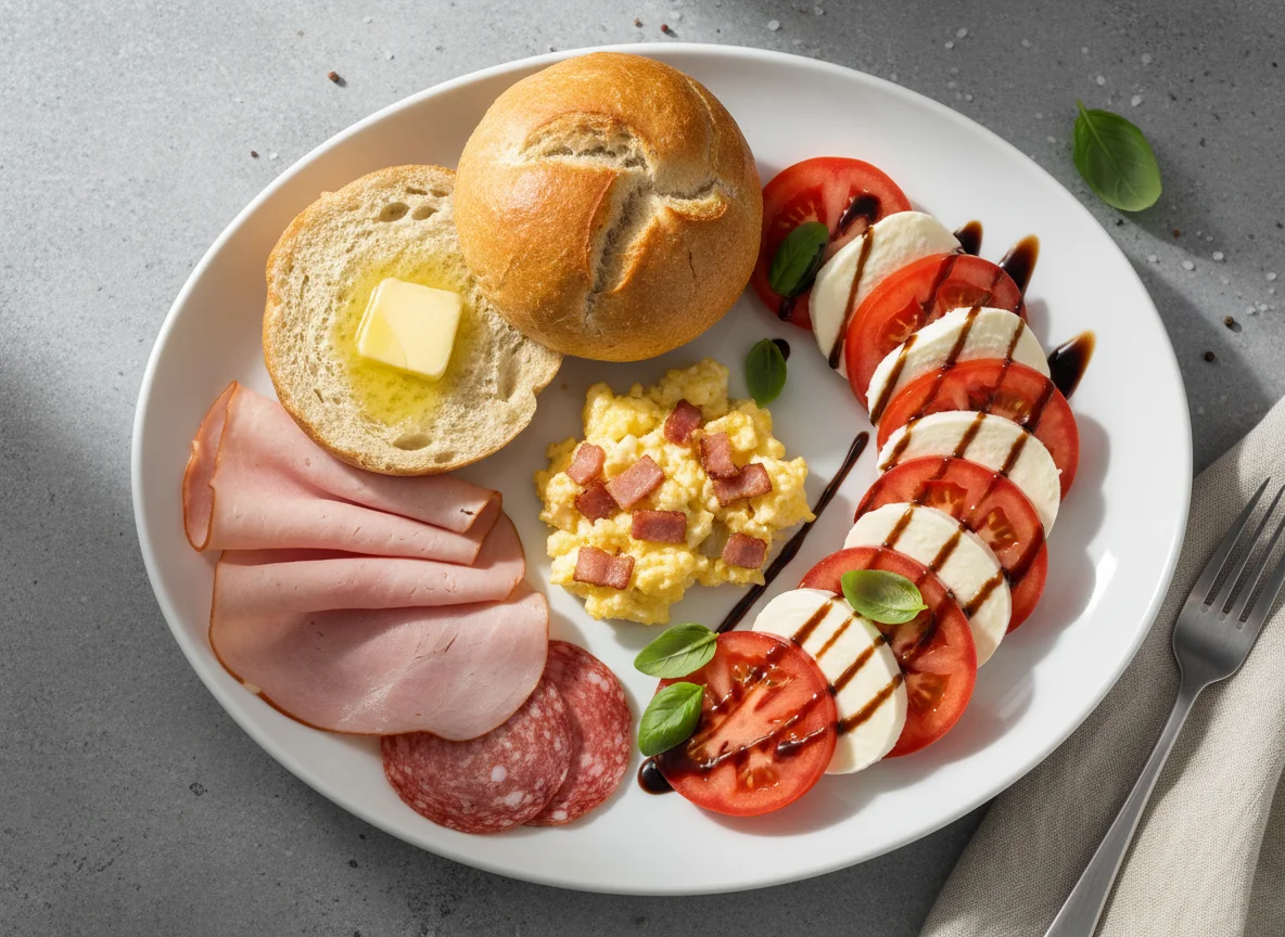 Deutsches Frühstück mit Caprese photo