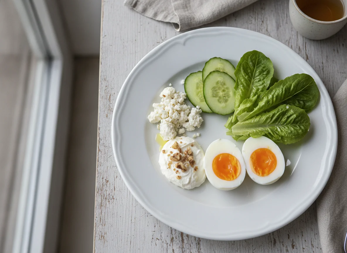 Deutsches Frühstück mit Eiern und Käse photo