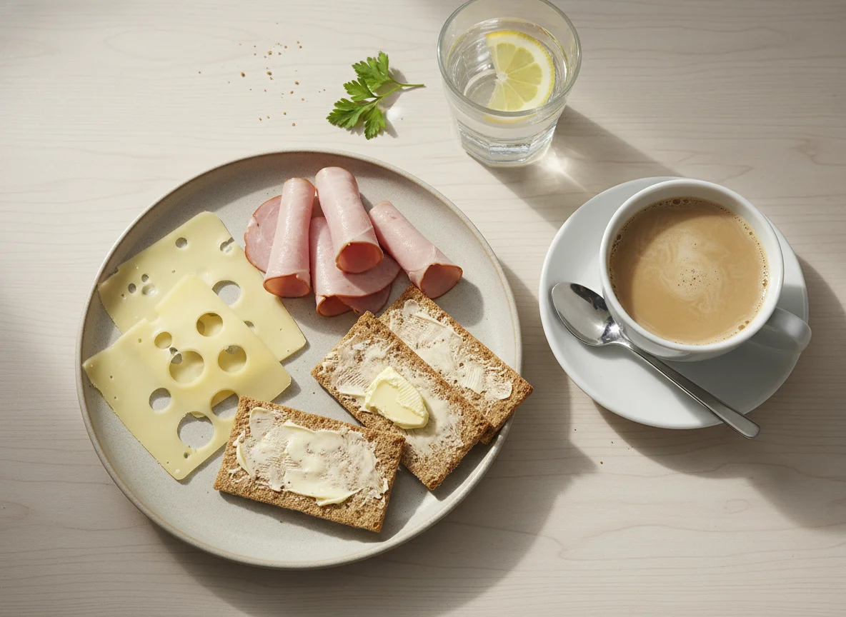 Deutsches Frühstück mit Kaffee photo