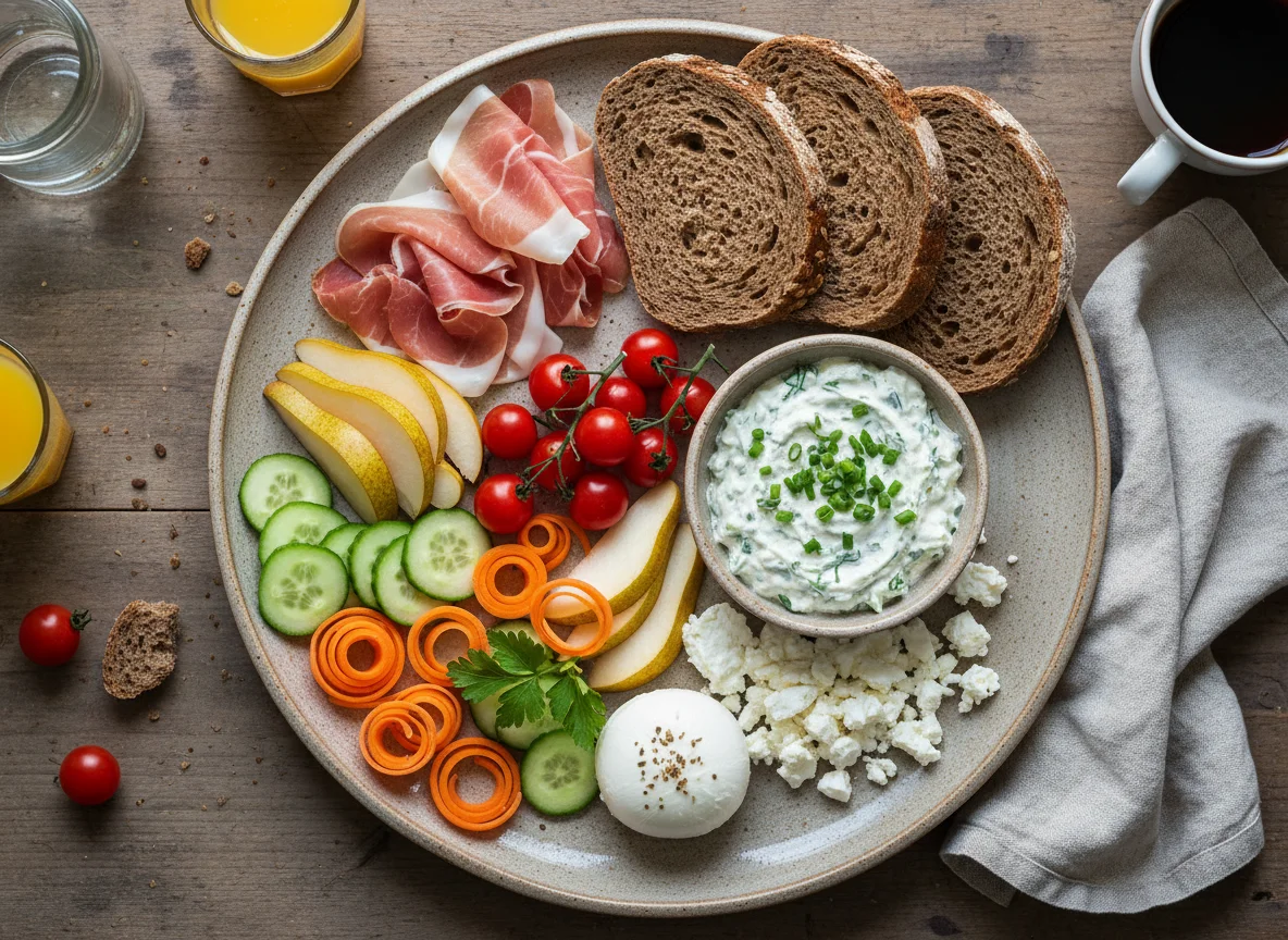 Deutsches Frühstück oder Brunchplatte photo