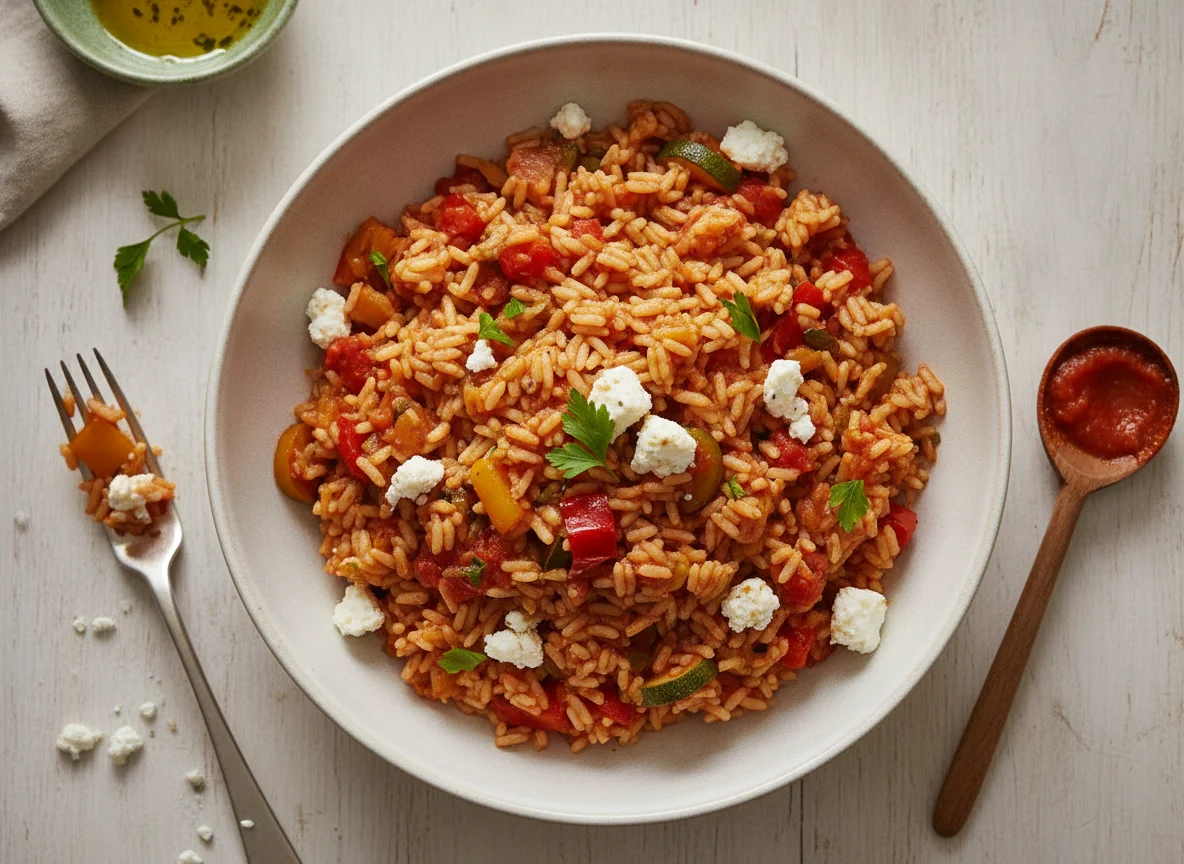 Djuvec Reis mit Feta photo