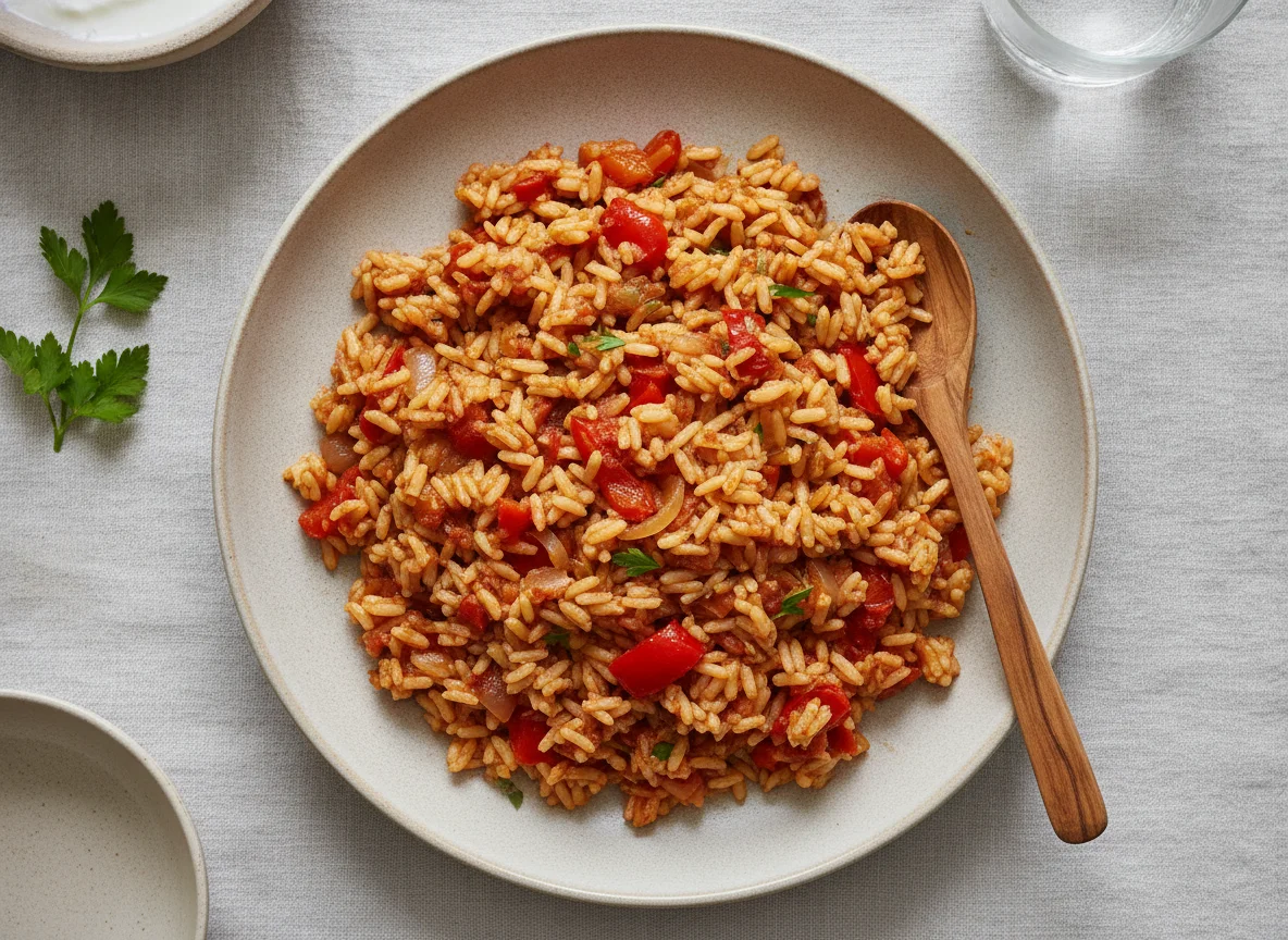 Djuvec Reis mit Paprika photo