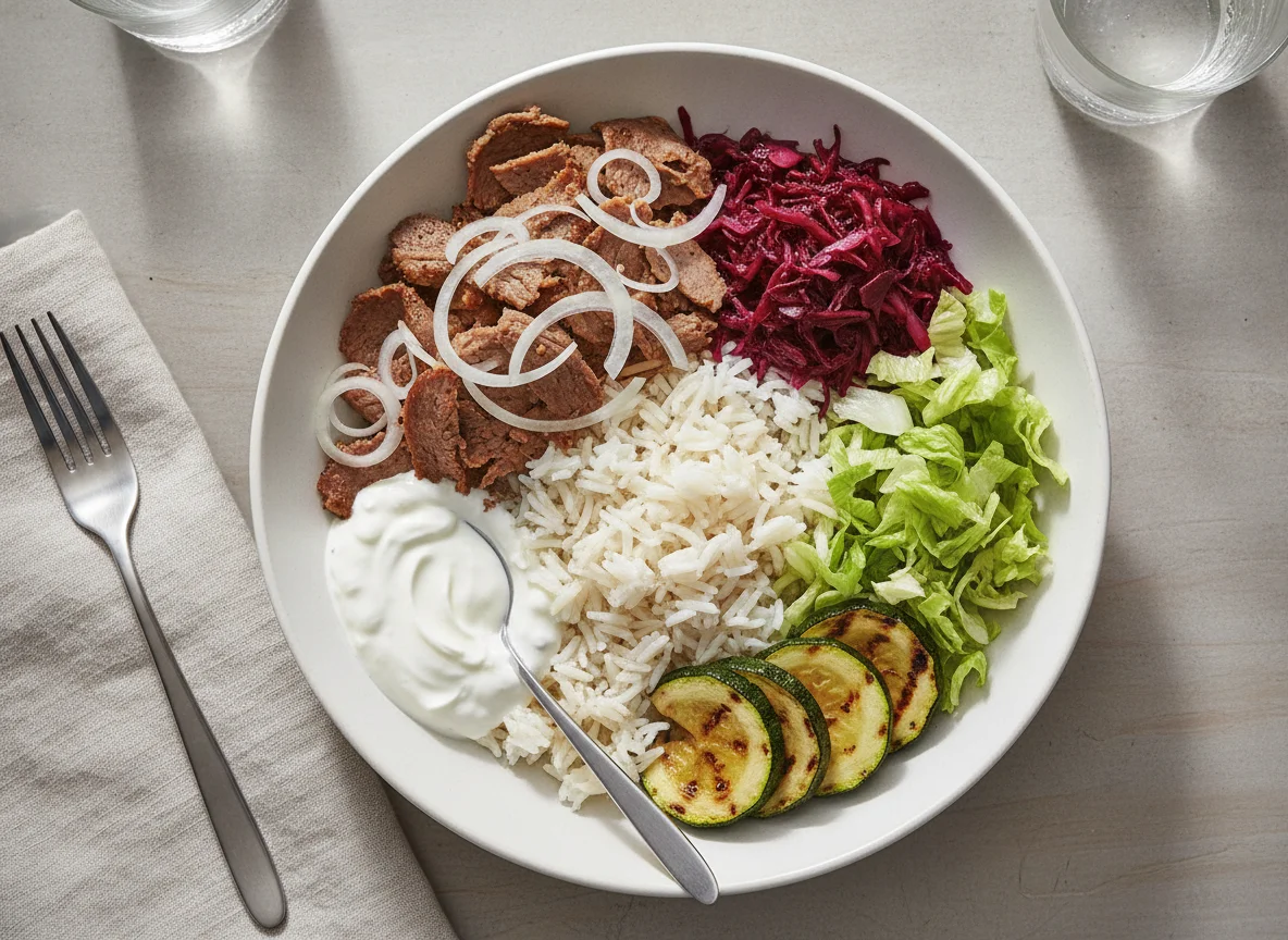 Döner Bowl mit Reis photo