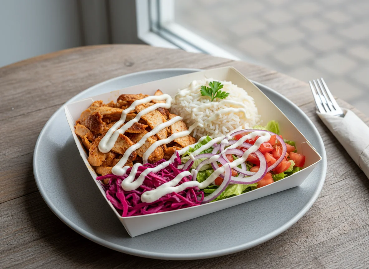 Döner Box mit Reis photo