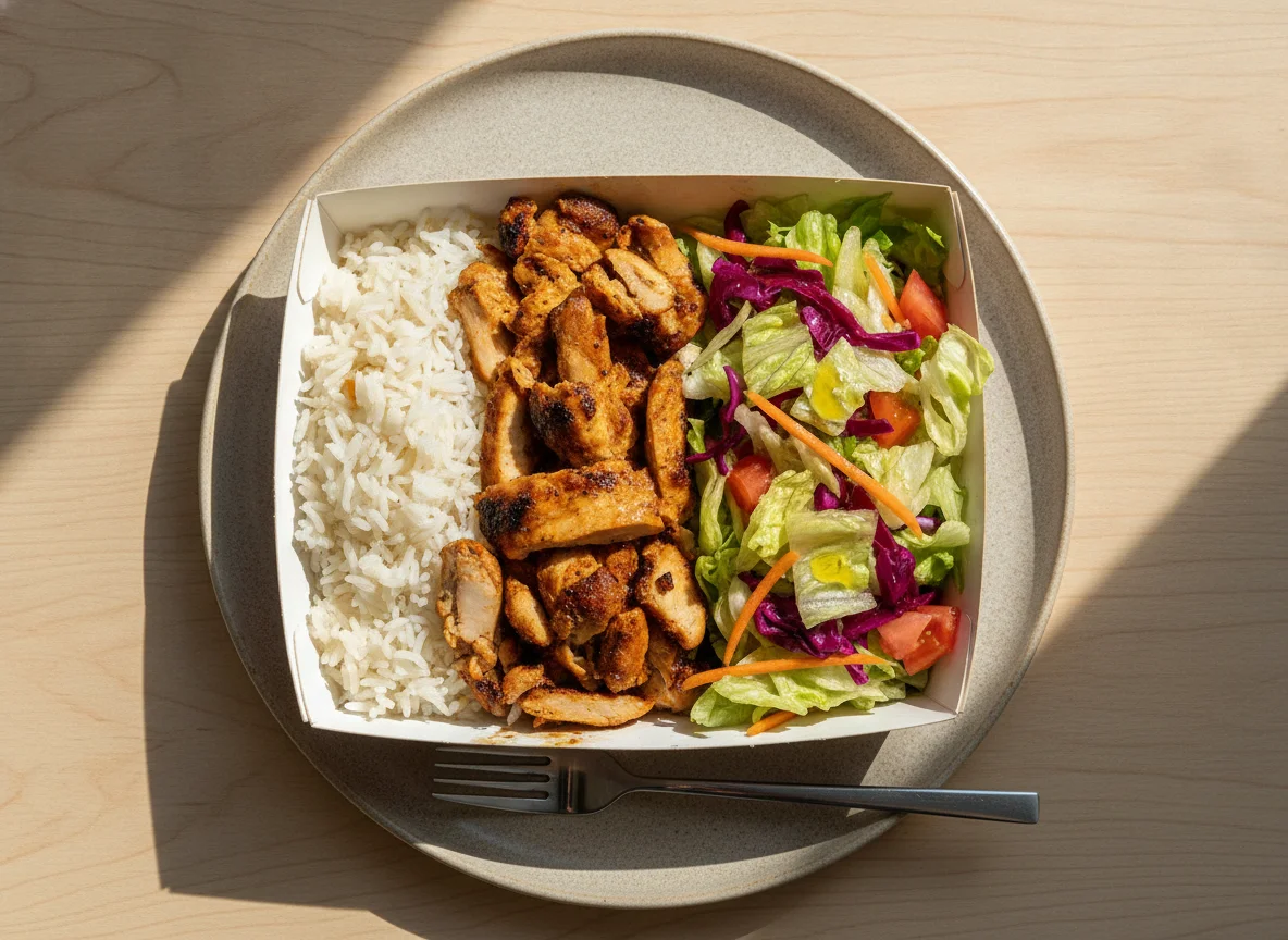 Döner Box mit Reis und Salat photo