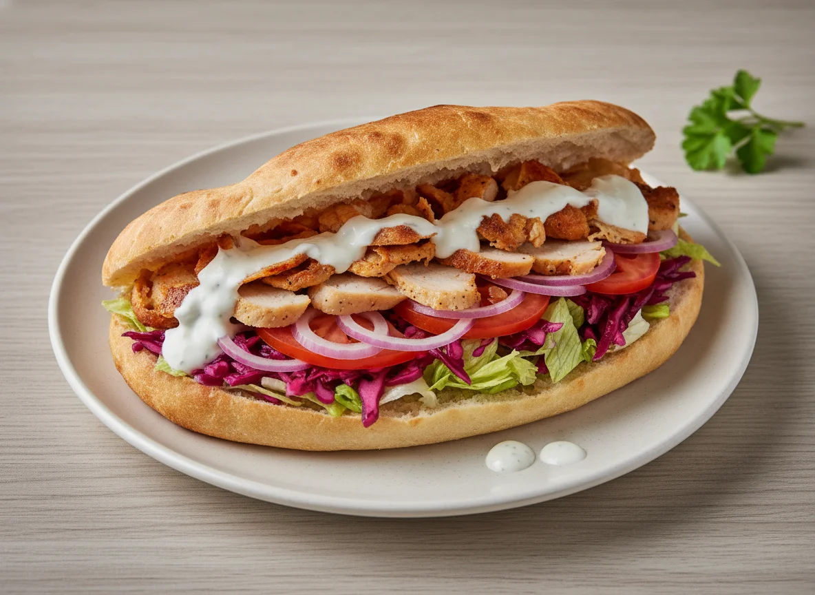 Döner Kebab im Fladenbrot photo