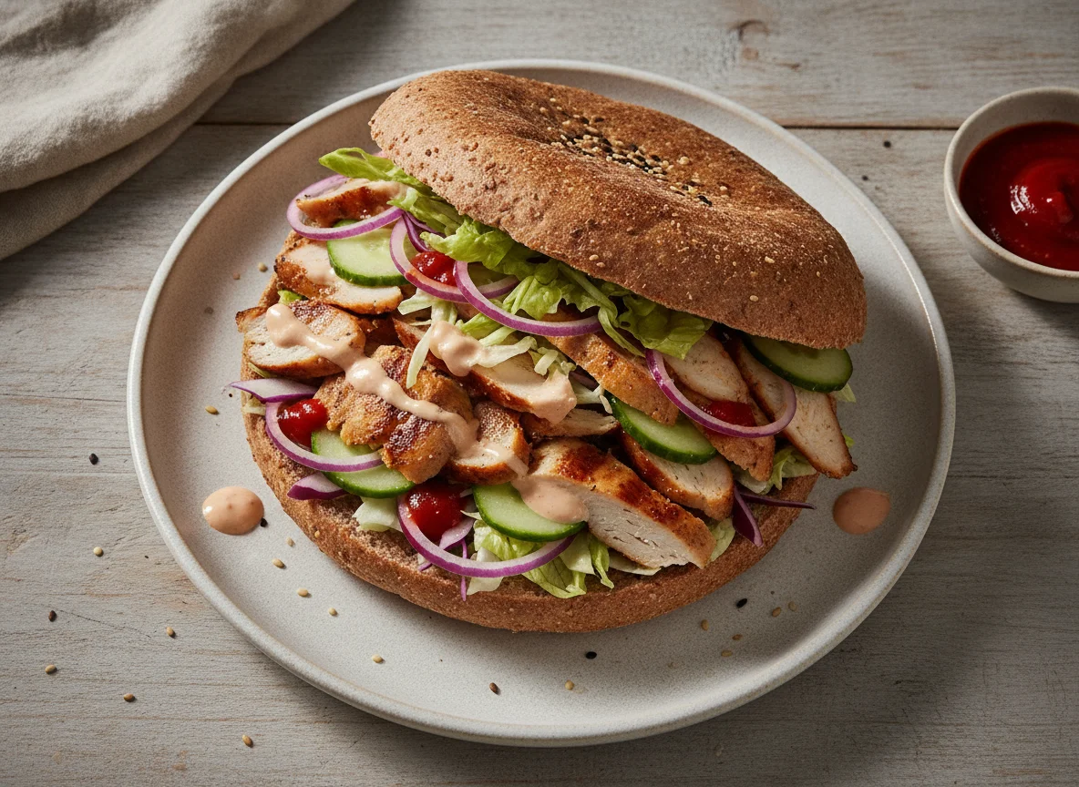 Döner Kebab im Vollkornbrot photo