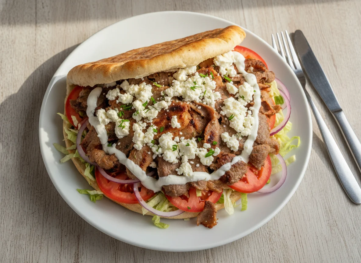 Döner Kebab mit Schafskäse photo
